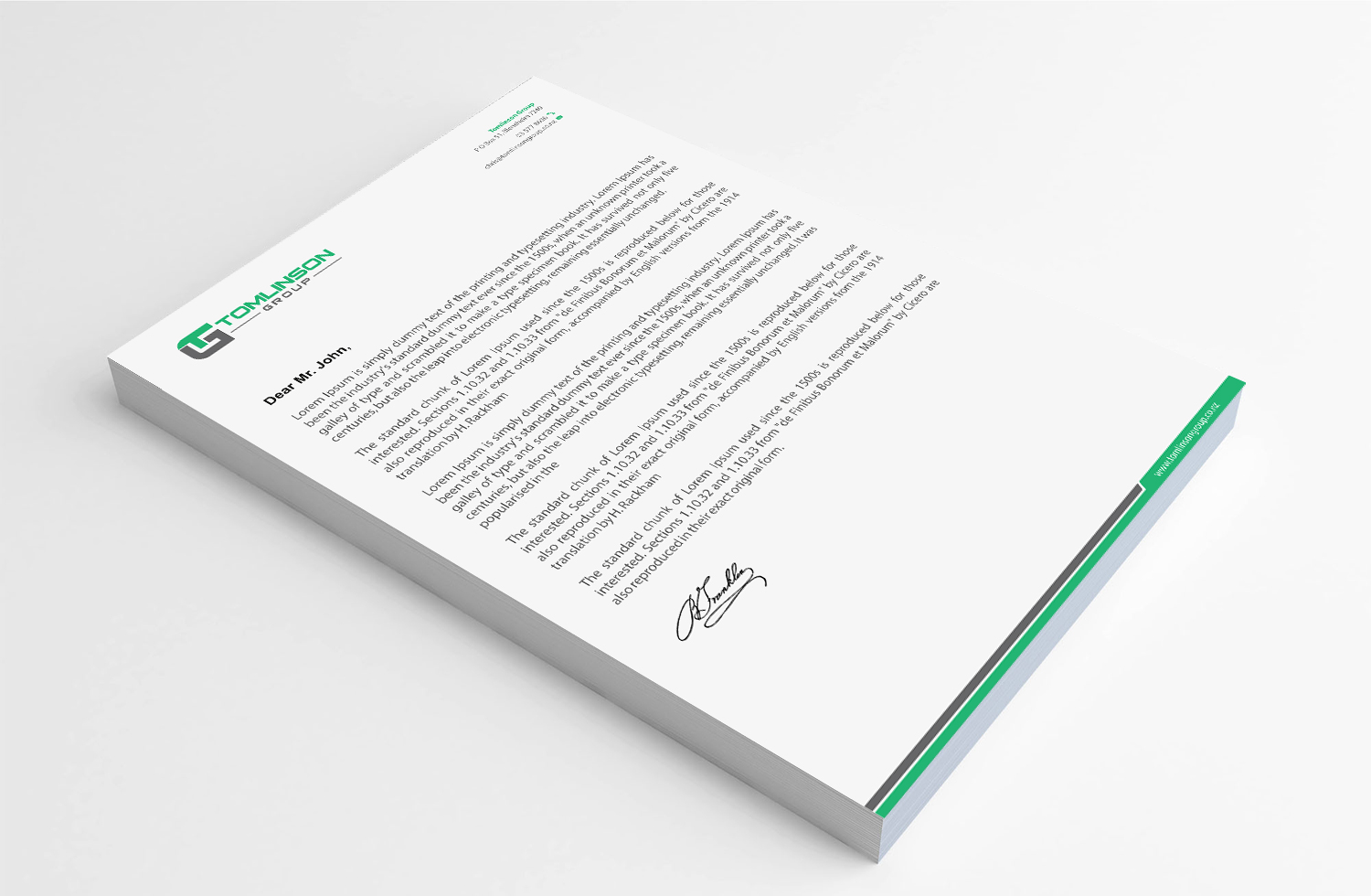 Briefkopf-Design von Infinitive Technology für Tomlinson Group | Design #18692817