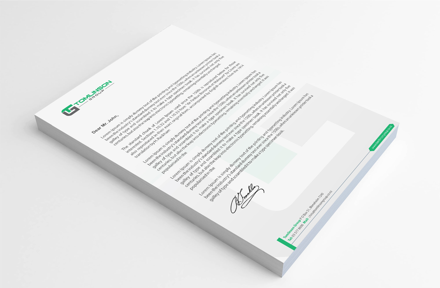 Briefkopf-Design von Infinitive Technology für Tomlinson Group | Design #18693113