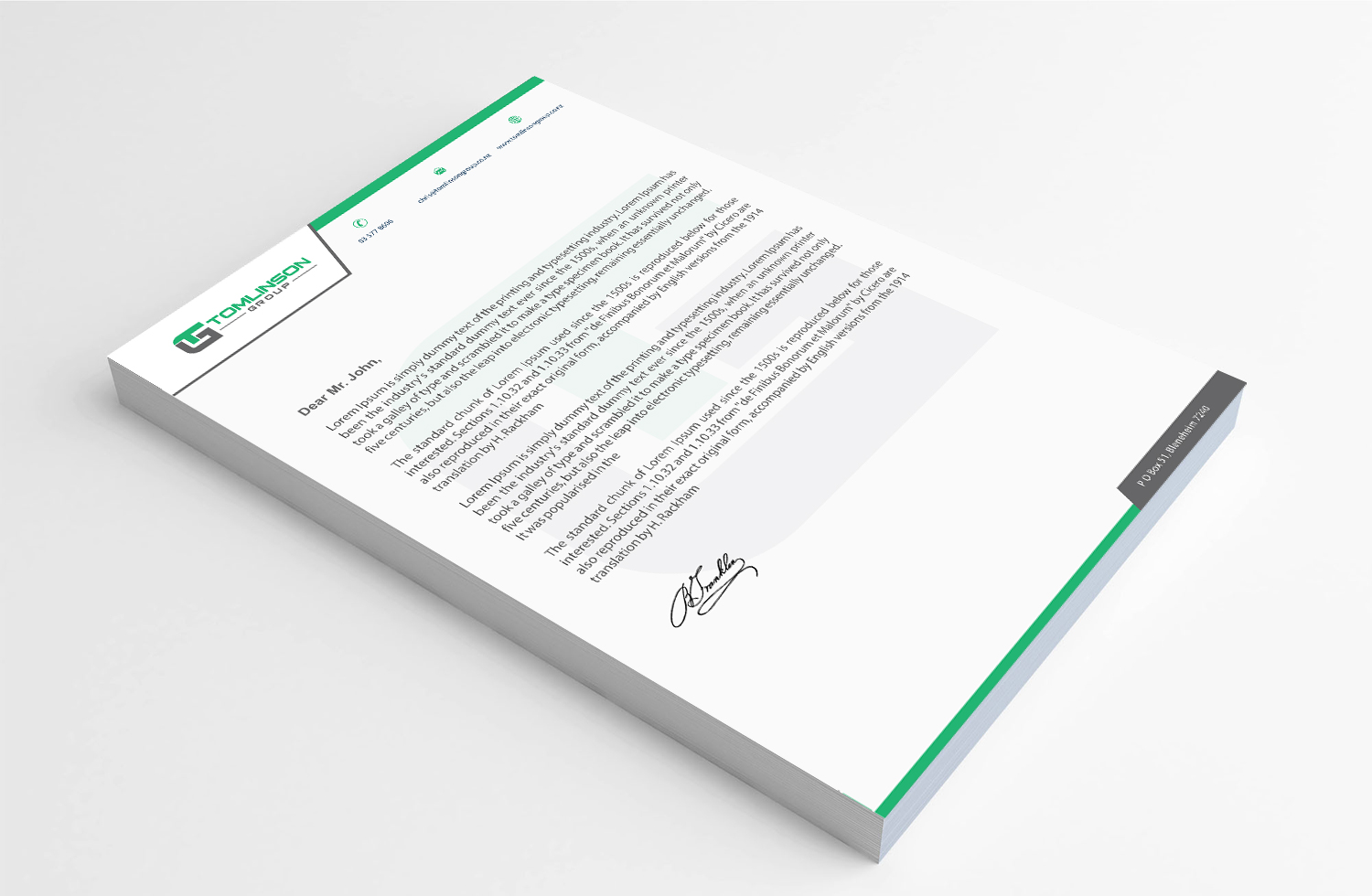 Letterhead Design by Infinitive Technology for Tomlinson Group | Design #18693119