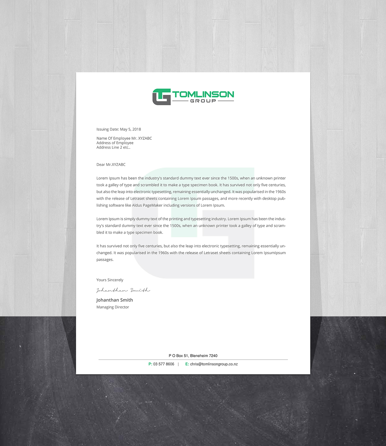 Design En-Tête par Creations Box 2015 pour Tomlinson Group | Design #18675983