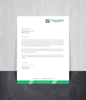 Design En-Tête par Creations Box 2015 pour Tomlinson Group | Design #18675985