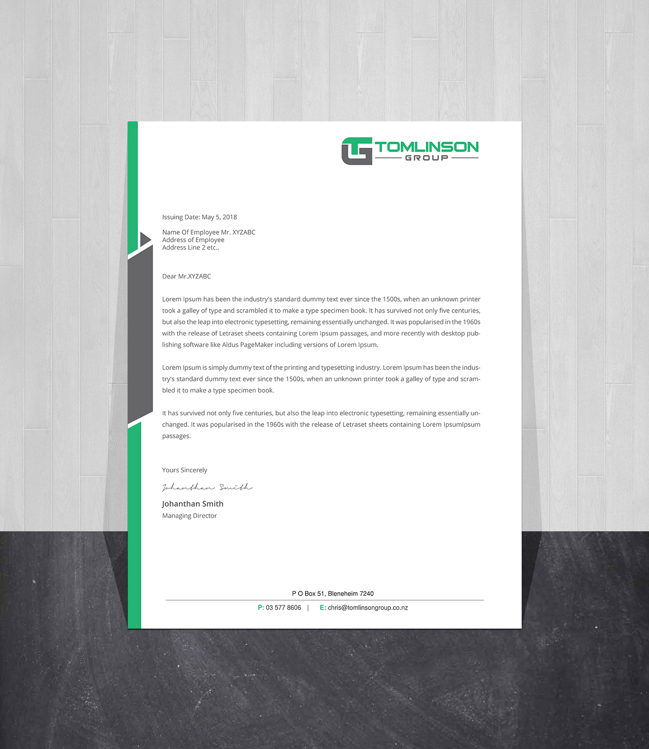 Design En-Tête par Creations Box 2015 pour Tomlinson Group | Design #18675988