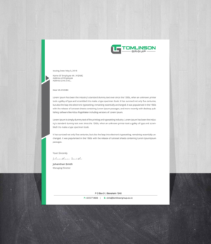 Design En-Tête par Creations Box 2015 pour Tomlinson Group | Design : #18675988