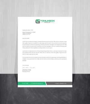 Design En-Tête par Creations Box 2015 pour Tomlinson Group | Design : #18675991