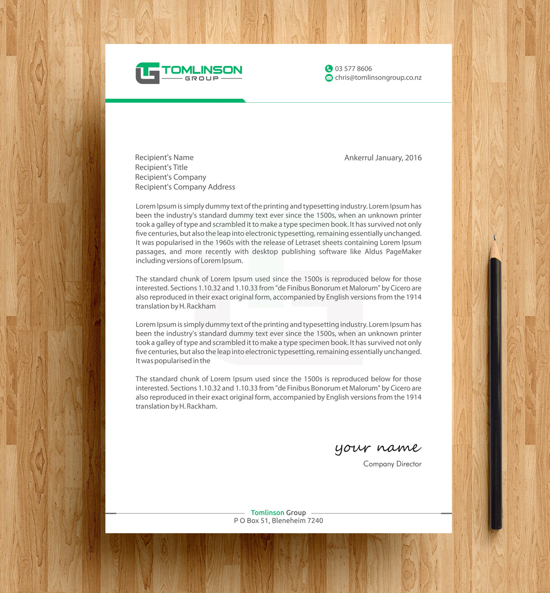 Design En-Tête par alpesh9520 pour Tomlinson Group | Design #18685768
