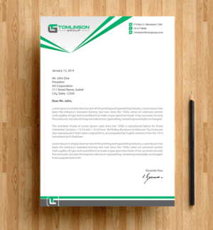 Design En-Tête par alpesh9520 pour Tomlinson Group | Design #18685770
