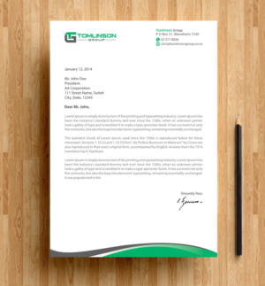 Design En-Tête par alpesh9520 pour Tomlinson Group | Design : #18685778