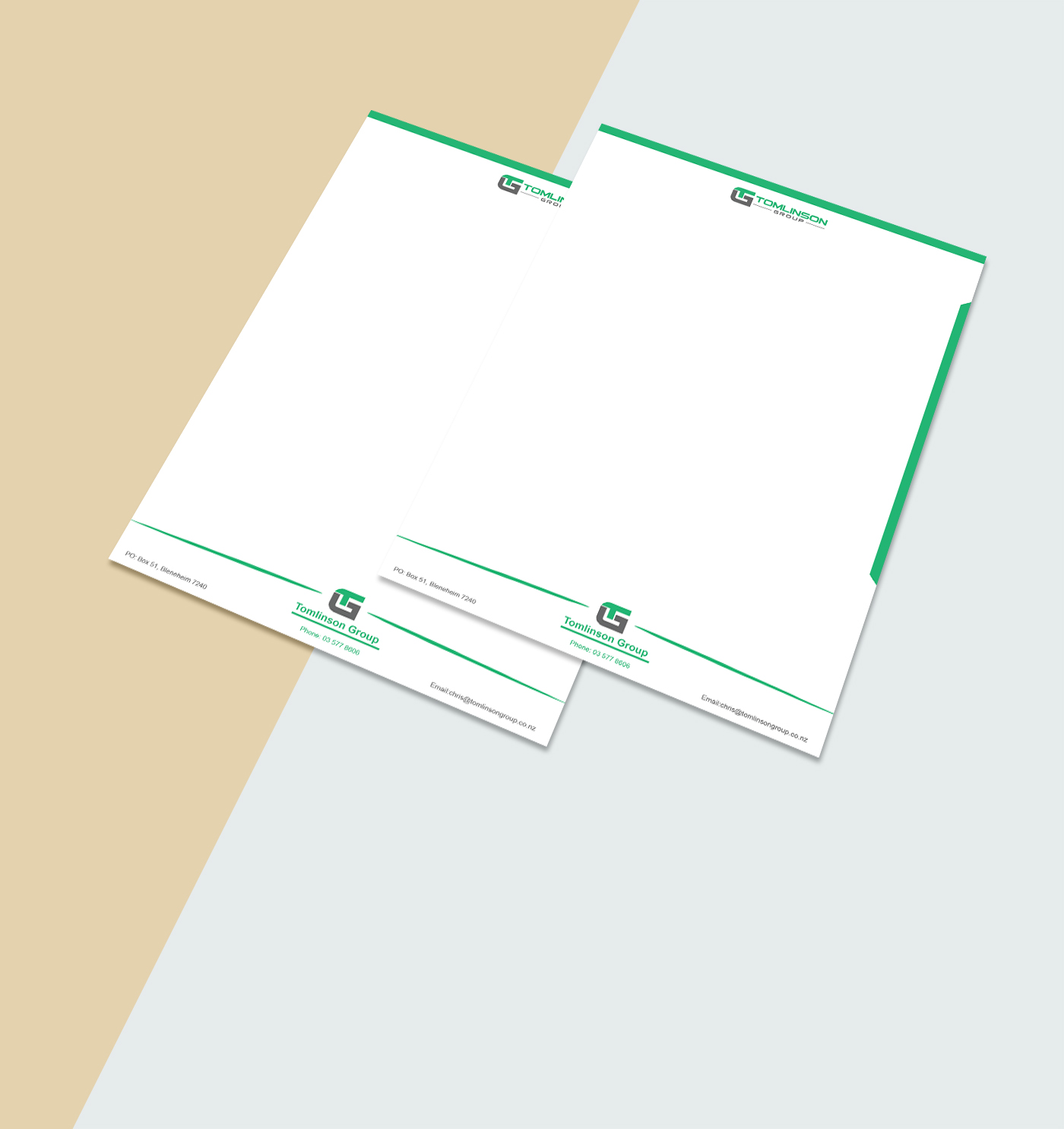 Letterhead Design by Hossain M. Rezwan for Tomlinson Group | Design #18670021