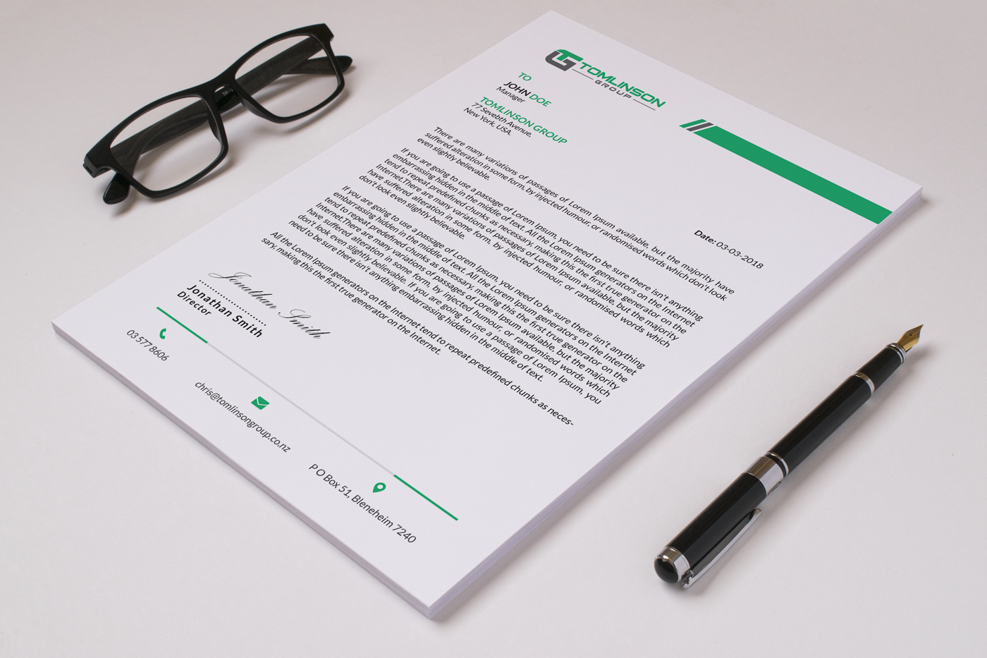 Briefkopf-Design von TechArt 3 für Tomlinson Group | Design #18674142