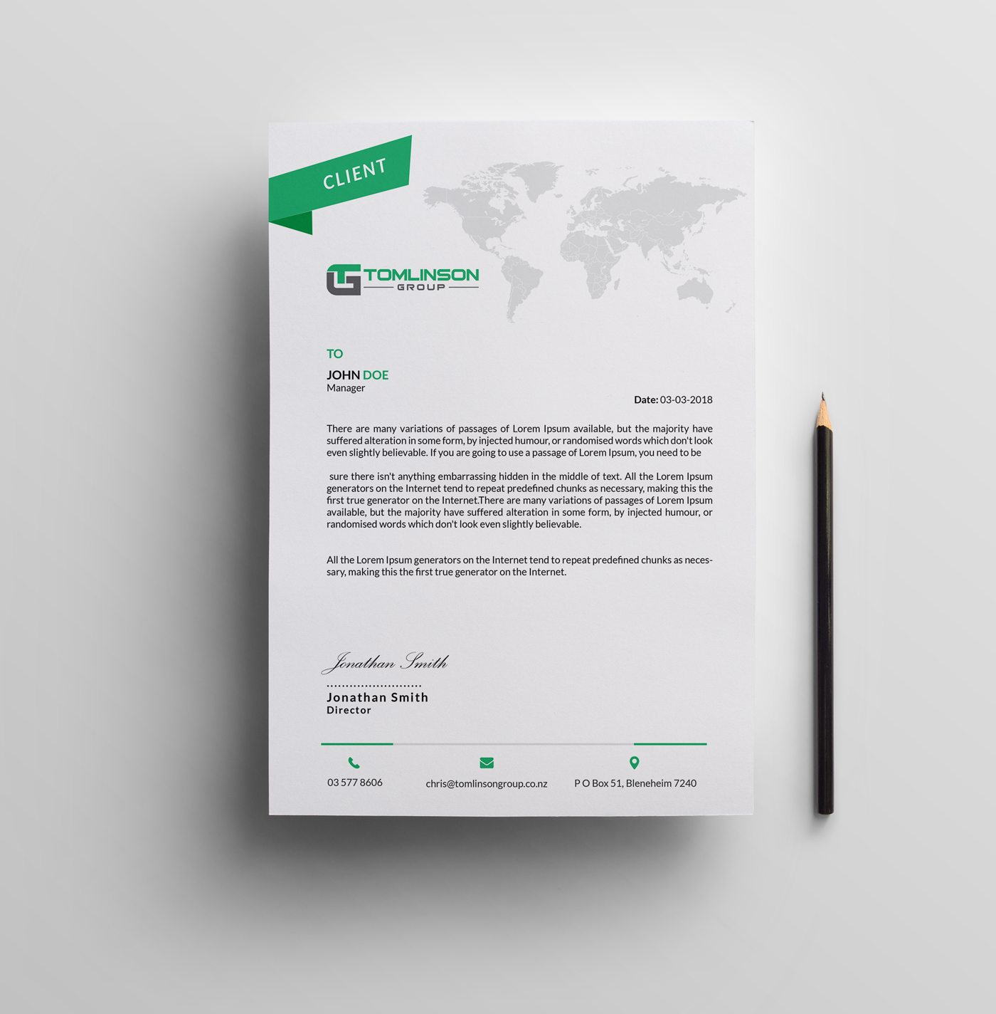 Letterhead Design by TechArt 3 for Tomlinson Group | Design #18675618