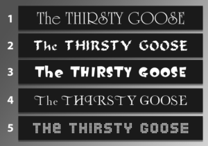 ‘The Thirsty Goose’ needs a storefront sign | Signage Design by ecorokerz