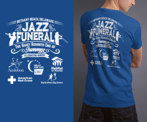 T-shirt Design by Mac Arvy for BETHANY BEACH JAZZ FUNERAL | Design: #18889888