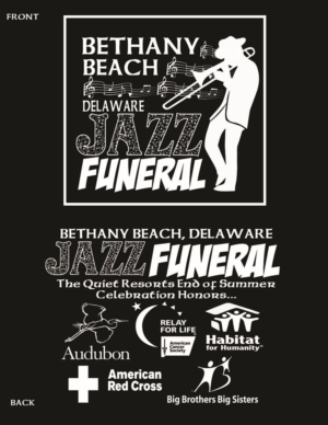 Bethany Beach Jazz Funeral T-shirt design | Design de T-shirt par NILDesigns