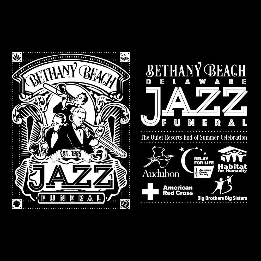 Design de T-shirt par sinaglahi pour BETHANY BEACH JAZZ FUNERAL | Design : #18884694