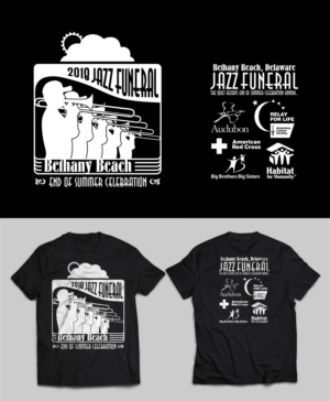 T-shirt Design by bojboga for BETHANY BEACH JAZZ FUNERAL | Design: #18878291