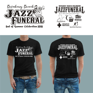 Diseño de Camiseta por Suwaji Suwaji para BETHANY BEACH JAZZ FUNERAL | Diseño #18848825
