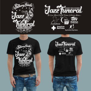 Bethany Beach Jazz Funeral T-shirt design | Design de T-shirt par Suwaji Suwaji