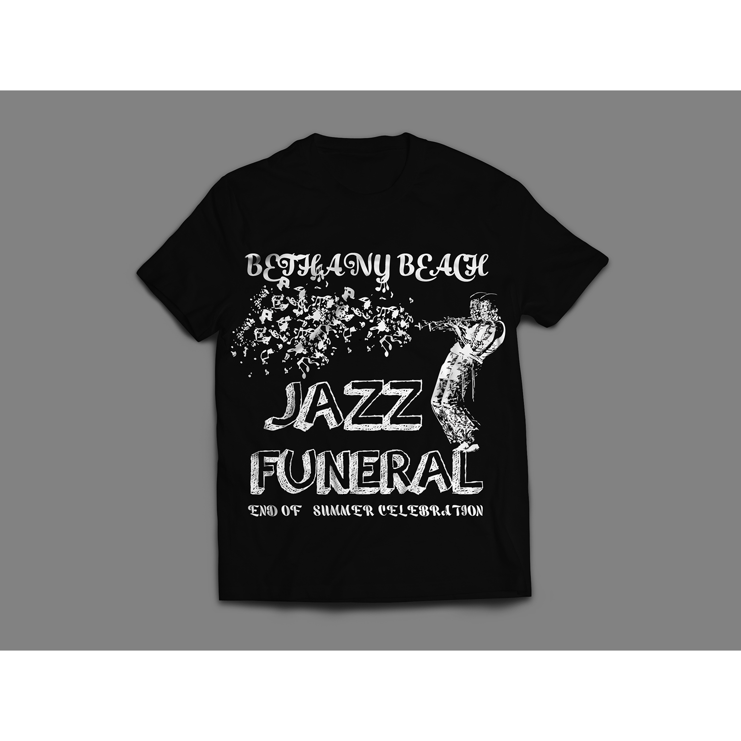 T-shirt Design by mekhfioui for BETHANY BEACH JAZZ FUNERAL | Design #18838431