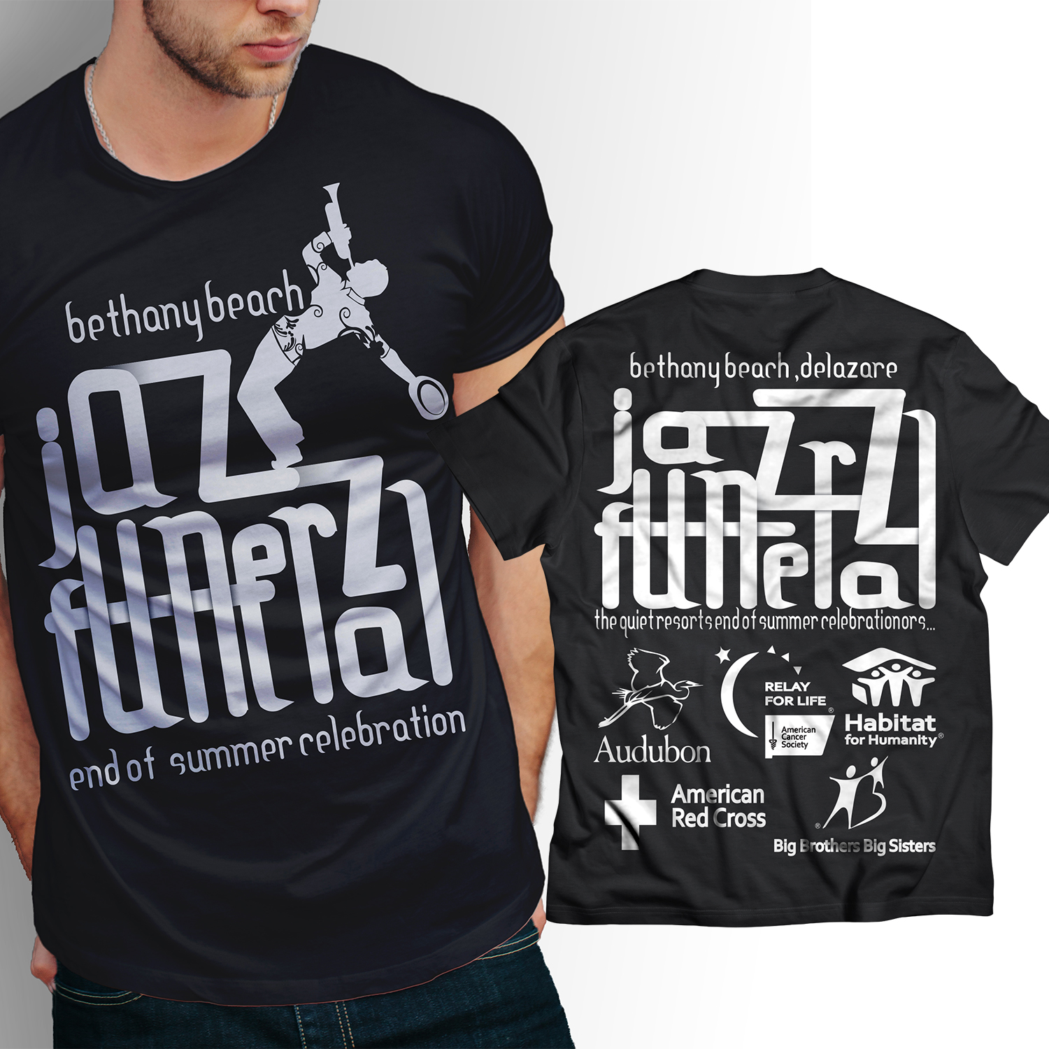 Diseño de Camiseta por mekhfioui para BETHANY BEACH JAZZ FUNERAL | Diseño #18879472