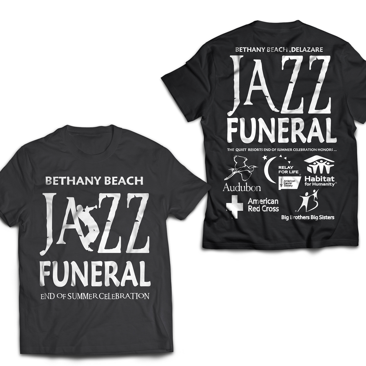 T-shirt Design by mekhfioui for BETHANY BEACH JAZZ FUNERAL | Design #18879504