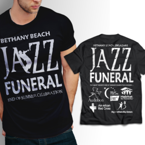 T-shirt Design by mekhfioui for BETHANY BEACH JAZZ FUNERAL | Design: #18879506