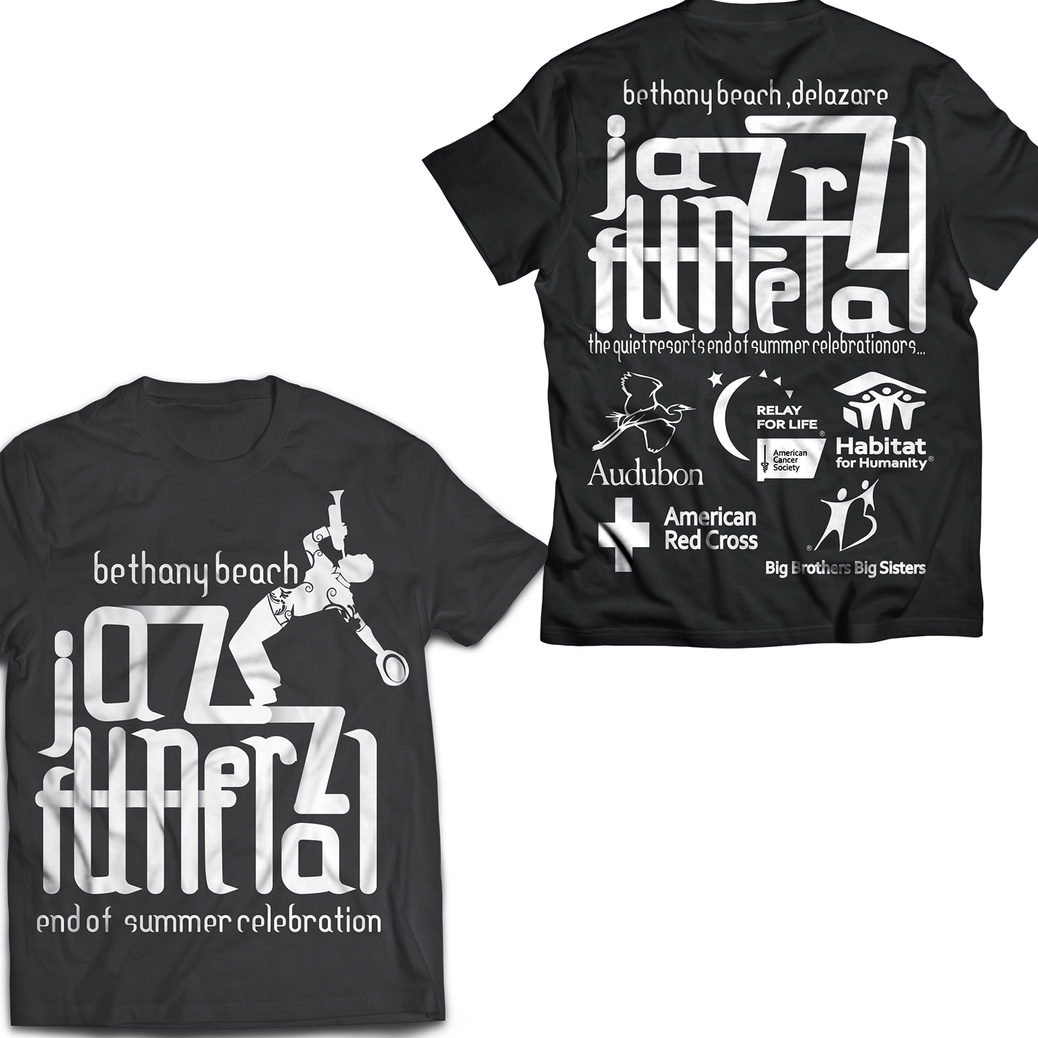 T-shirt Design by mekhfioui for BETHANY BEACH JAZZ FUNERAL | Design #18879507