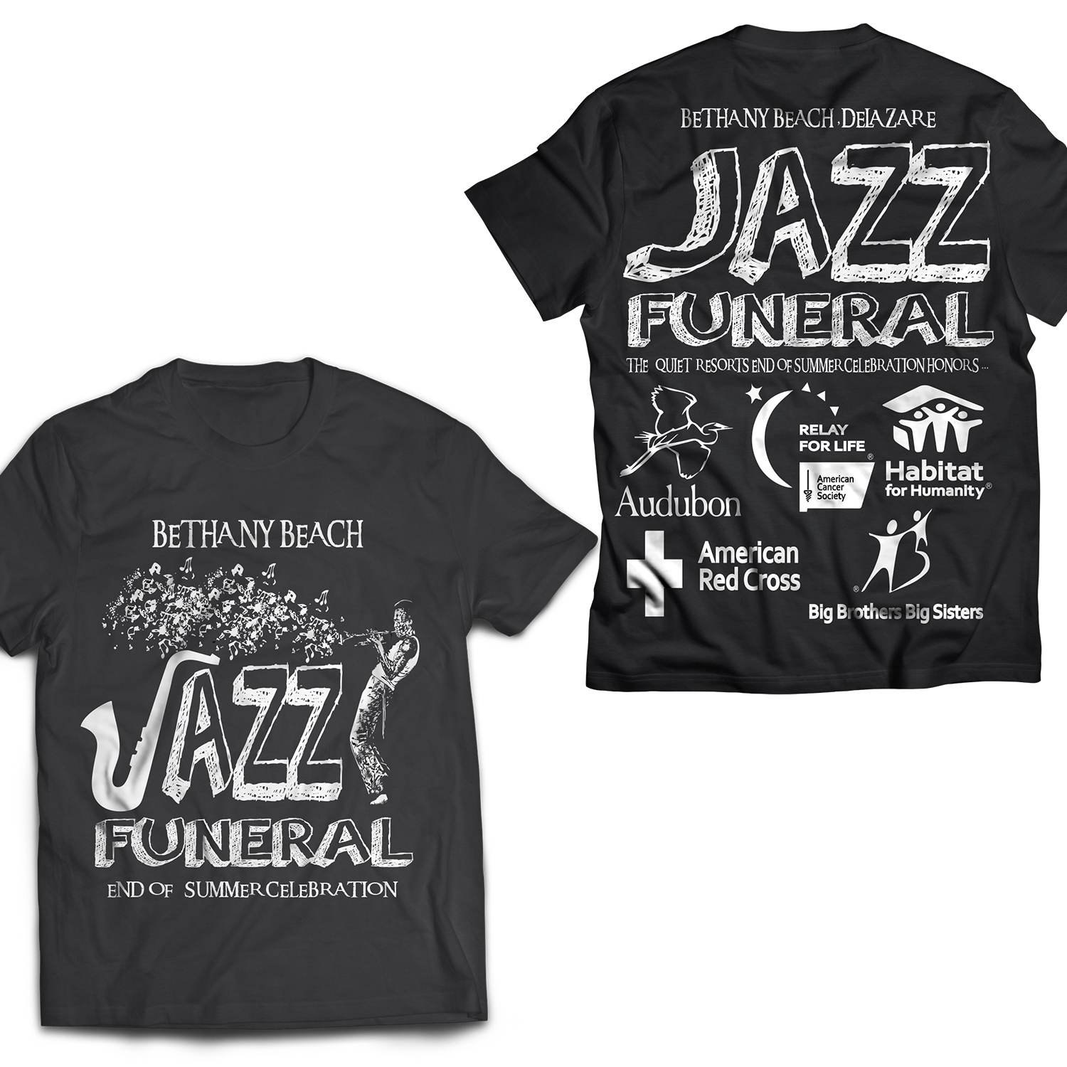 T-Shirt-Design von mekhfioui für BETHANY BEACH JAZZ FUNERAL | Design #18883063