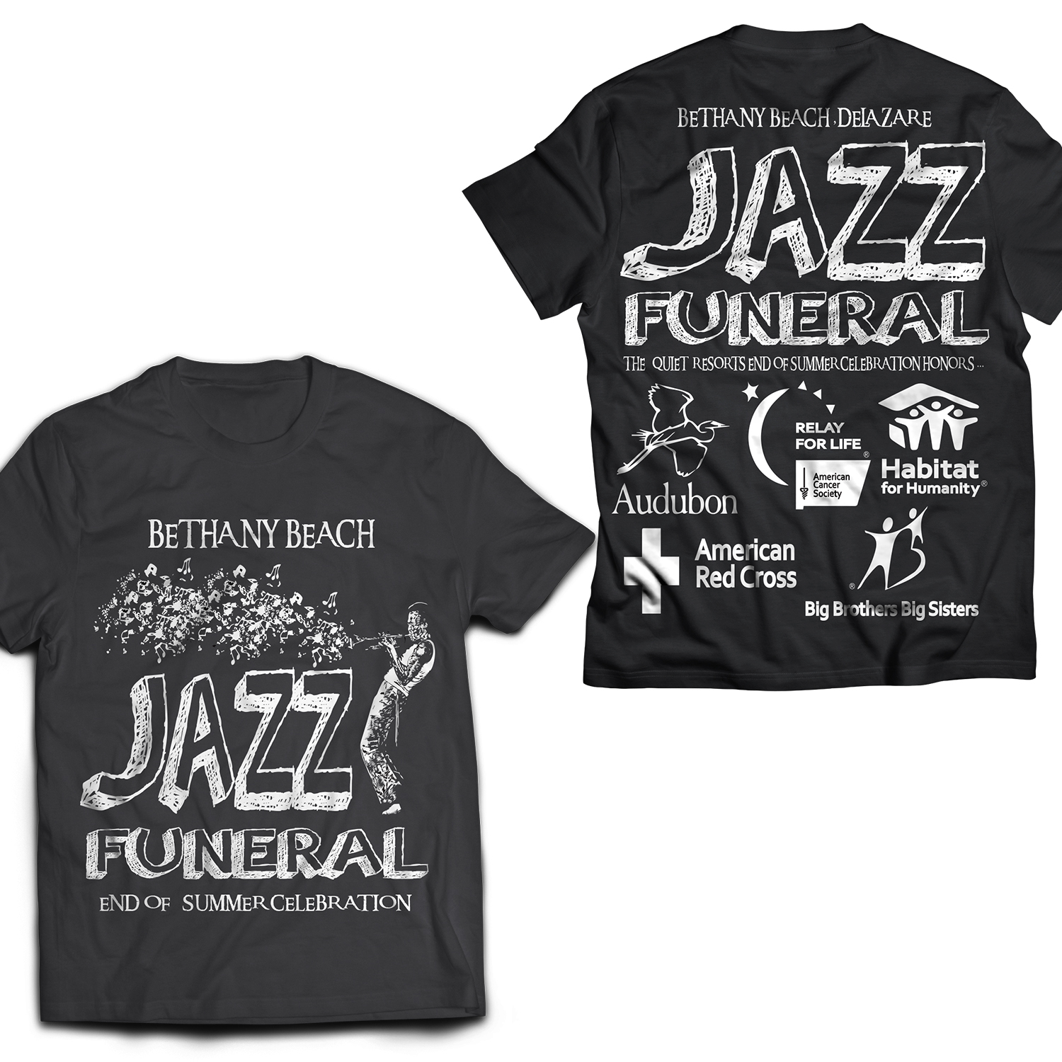 T-shirt Design by mekhfioui for BETHANY BEACH JAZZ FUNERAL | Design #18883067