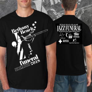 Diseño de Camiseta por Eightone 3 para BETHANY BEACH JAZZ FUNERAL | Diseño #18896949