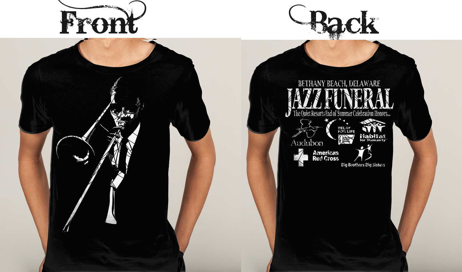 T-shirt Design by Kareem Afifi for BETHANY BEACH JAZZ FUNERAL | Design #18835755