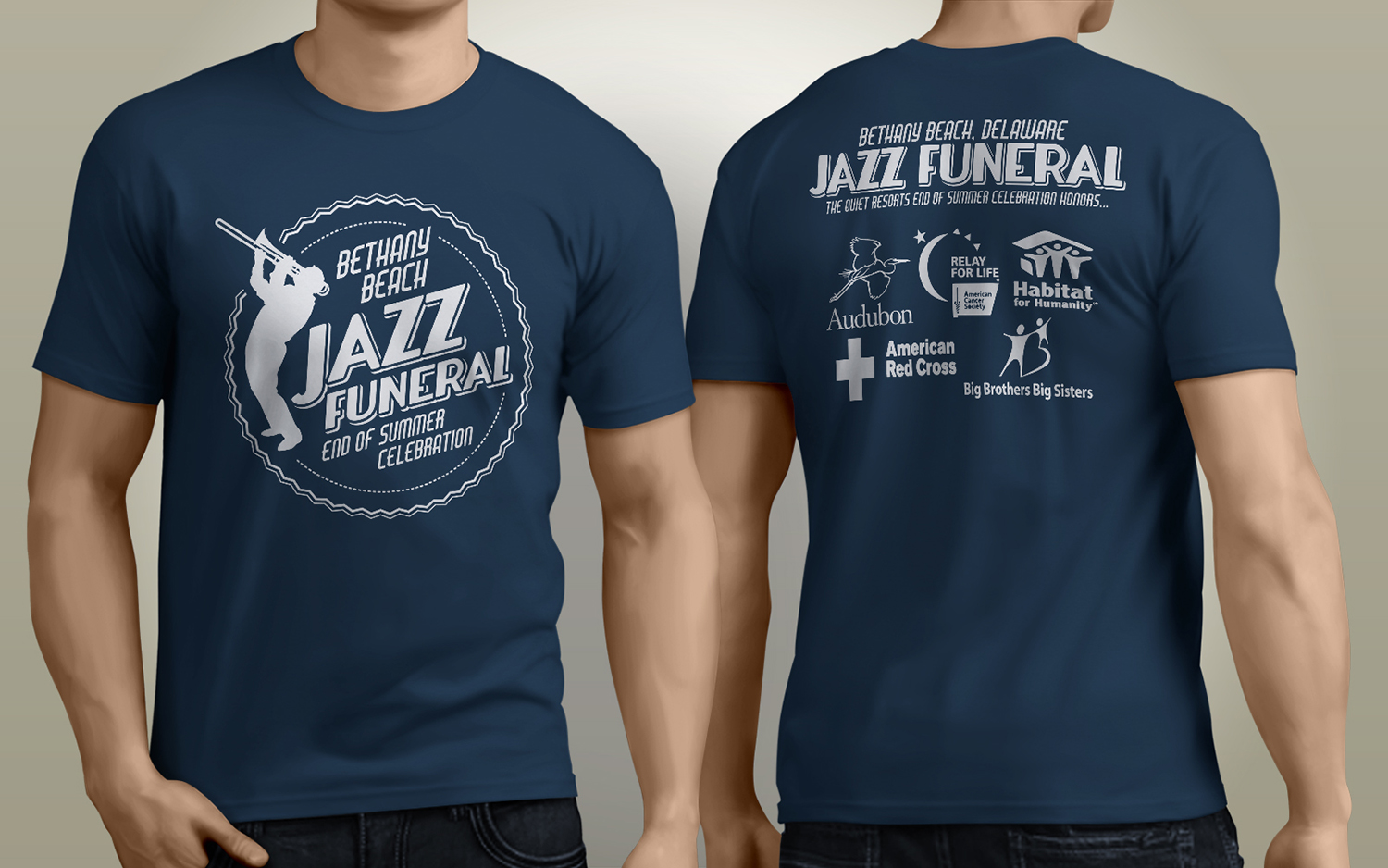 T-Shirt-Design von LogicDesignStudio für BETHANY BEACH JAZZ FUNERAL | Design #18854372