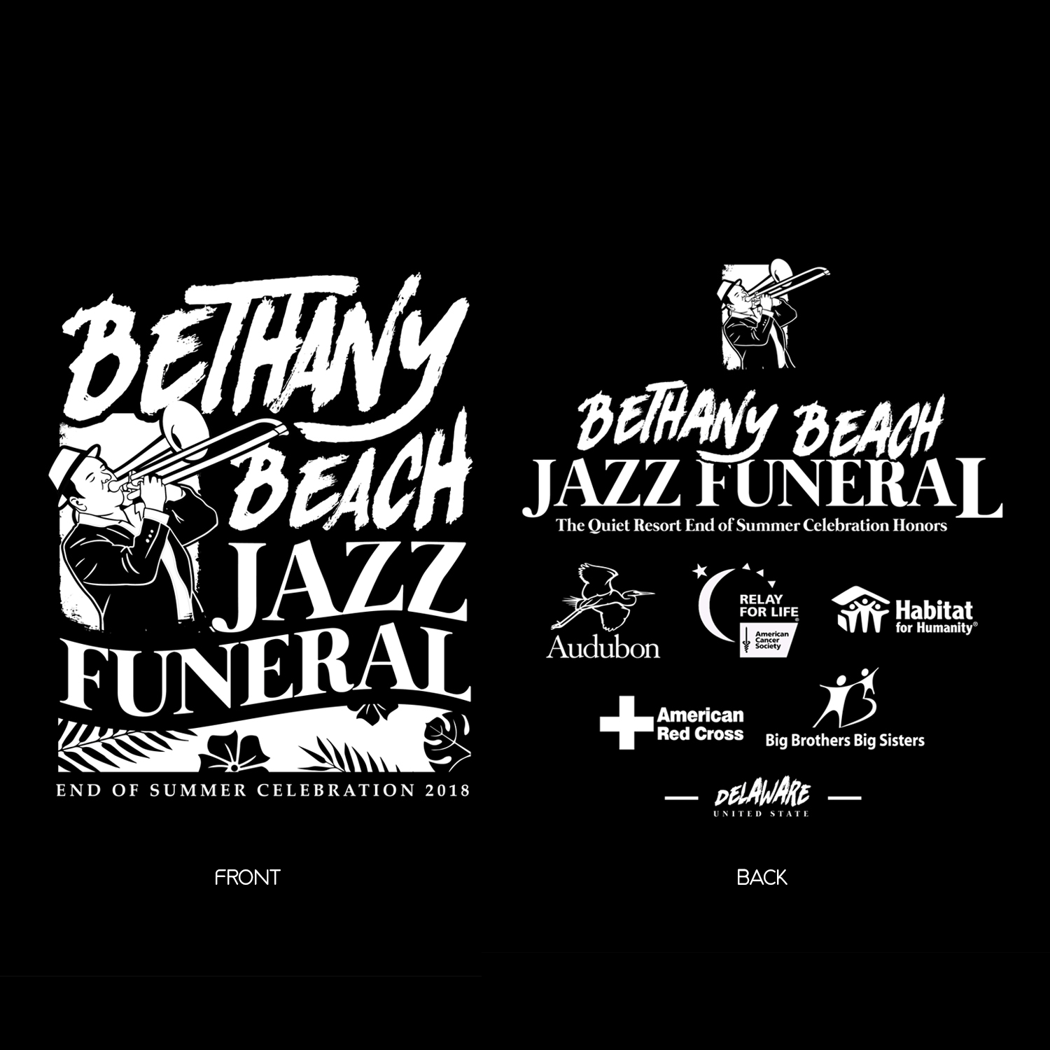 T-Shirt-Design von Lycodon20 für BETHANY BEACH JAZZ FUNERAL | Design #18885956