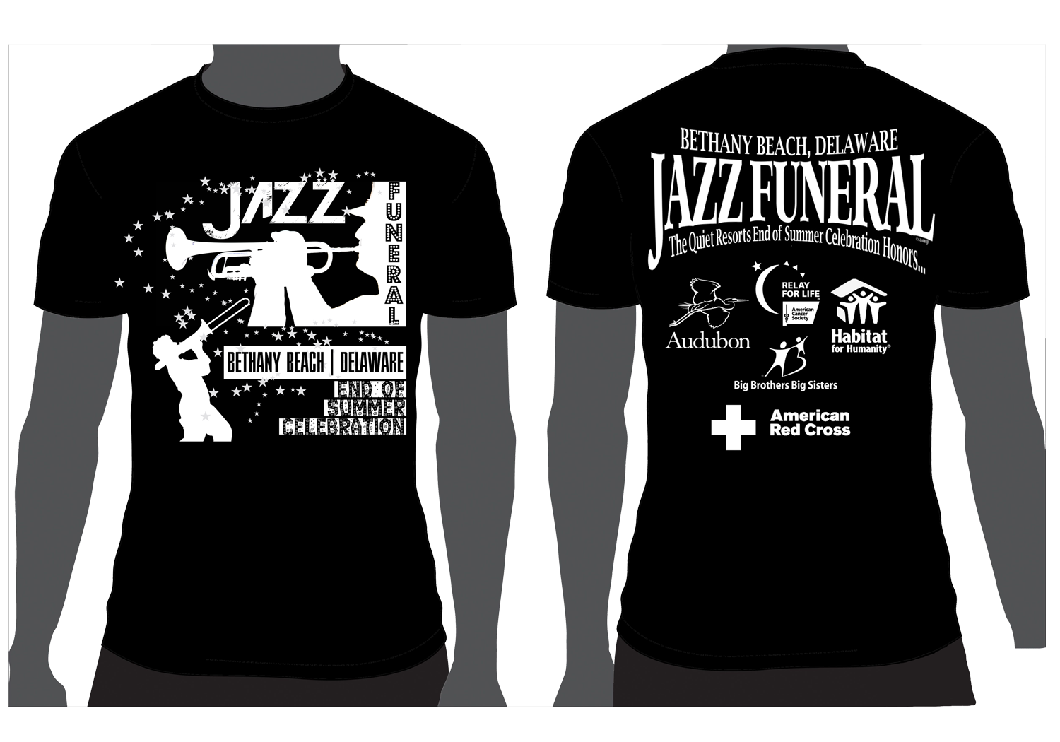 T-shirt Design by k_coperation99 for BETHANY BEACH JAZZ FUNERAL | Design #18921076