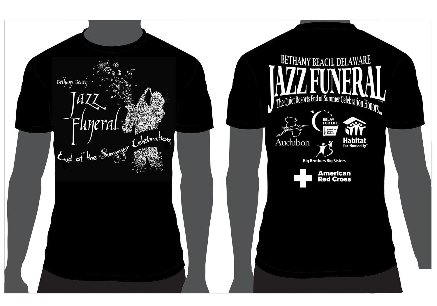 T-shirt Design by k_coperation99 for BETHANY BEACH JAZZ FUNERAL | Design #18921077
