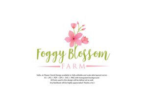 Foggy Blossom Farm | Logo Design by juie design