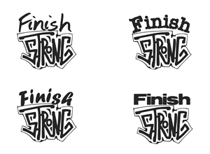 Finish Strong Graphic T-shirt | Diseño de Camiseta por MB design