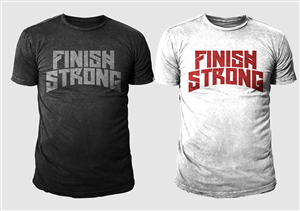 Finish Strong Graphic T-shirt | Diseño de Camiseta por 777SKY