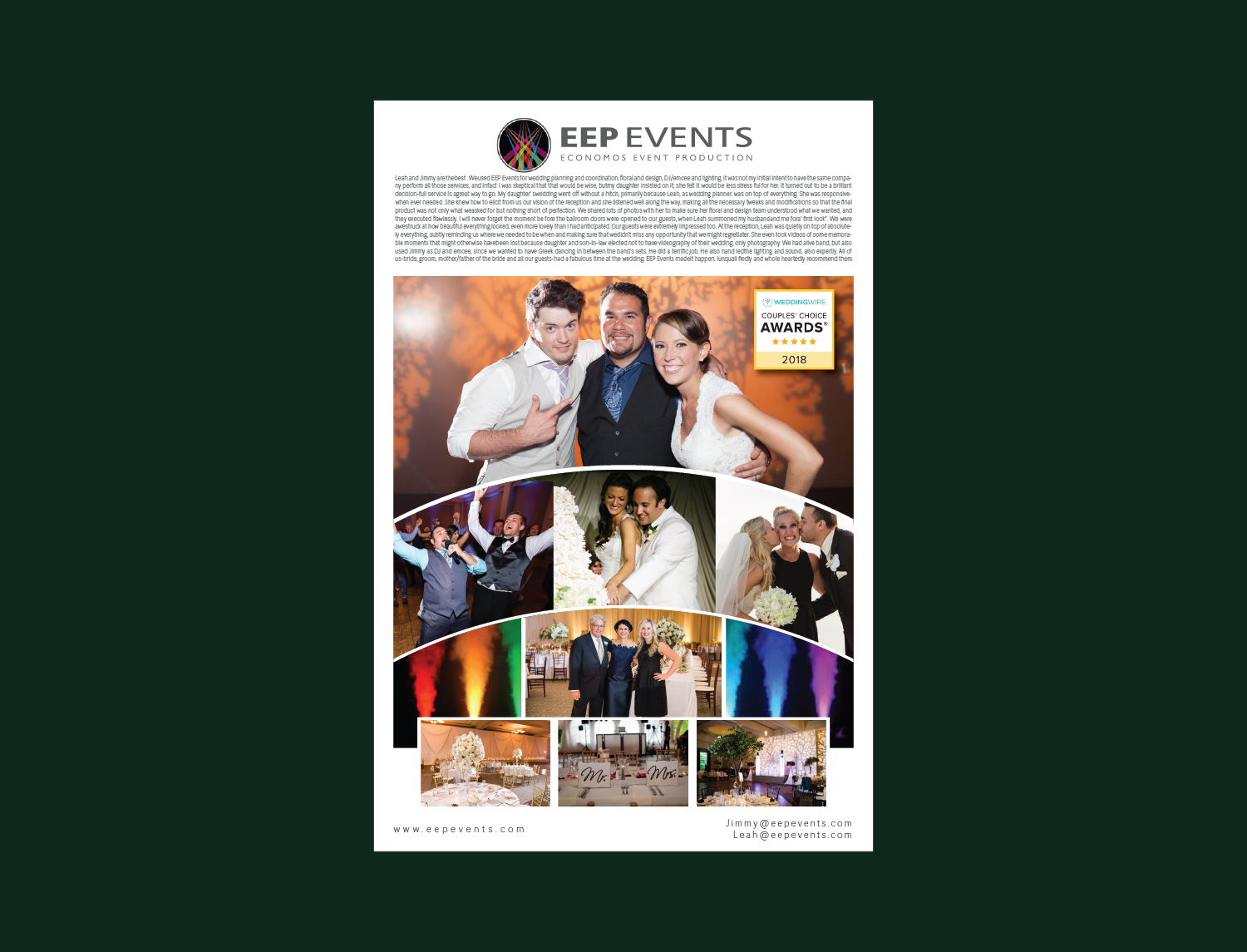 Diseño de Impresos por Balayat843 para EEP Events LLC | Diseño #18673992