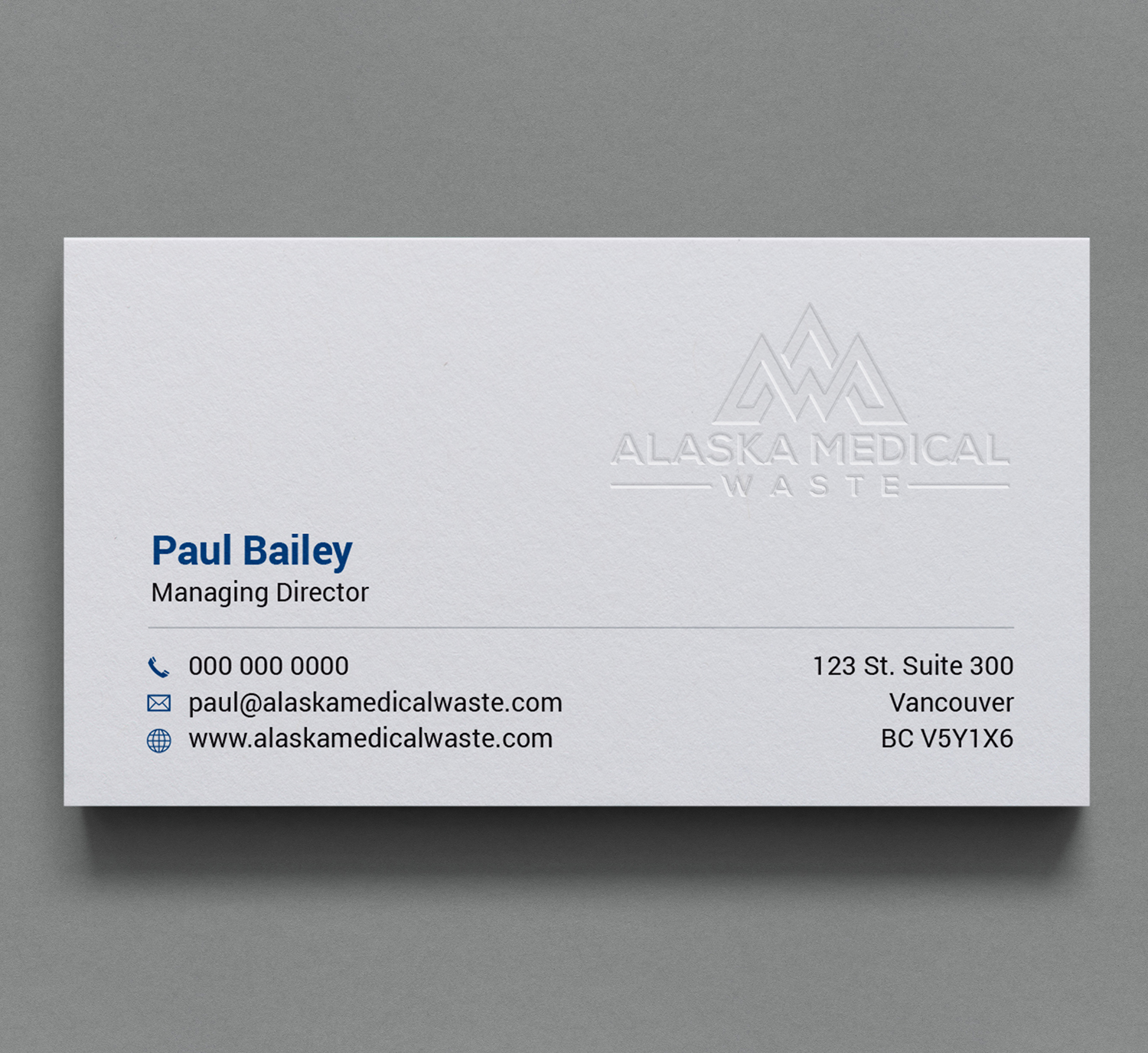 Business Card Design by Tilt for Alaska Medical Waste, LLC | Design #18672498