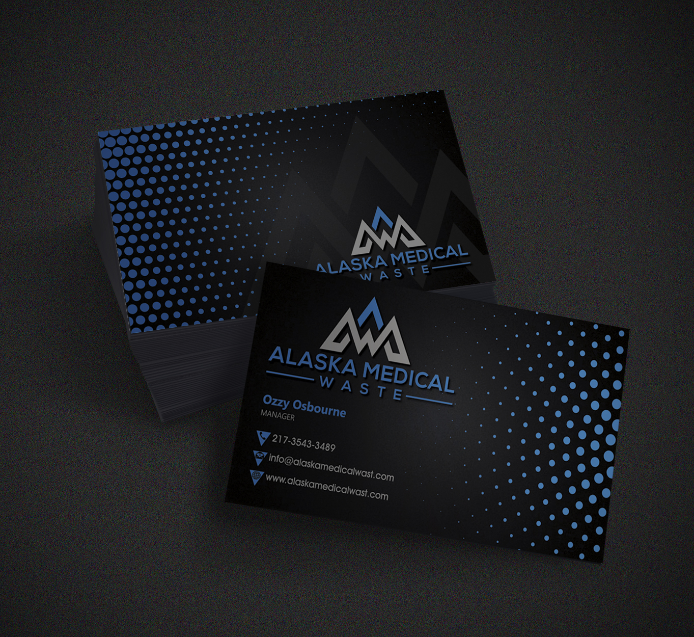 Business Card Design by Hardcore Design for Alaska Medical Waste, LLC | Design #18671404