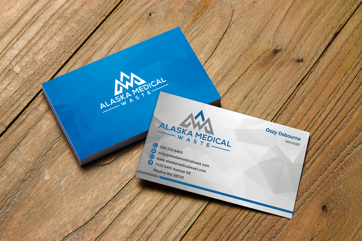 Business Card Design by Hardcore Design for Alaska Medical Waste, LLC | Design #18672180