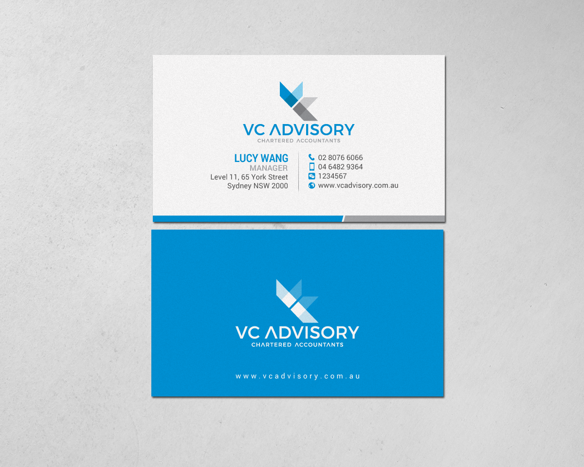 Visitenkarten-Design von chandrayaan.creative für VC Advisory Pty Ltd | Design #18670095