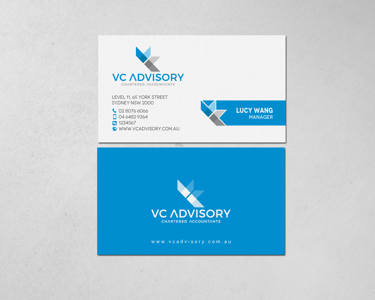 Visitenkarten-Design von chandrayaan.creative für VC Advisory Pty Ltd | Design #18670096