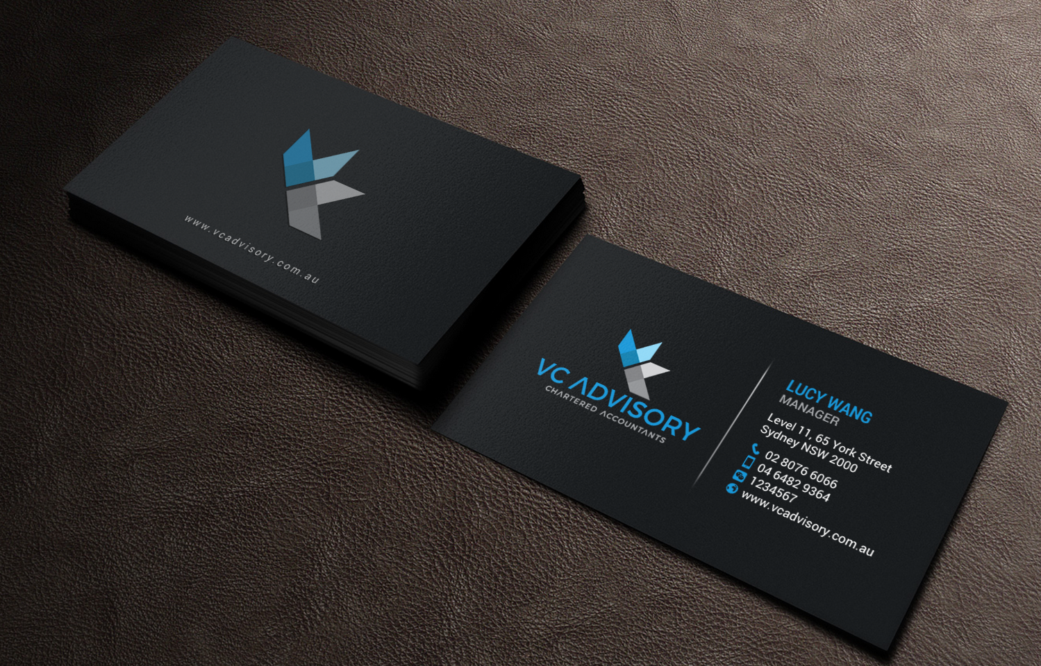 Diseño de Tarjeta de Presentación por chandrayaan.creative para VC Advisory Pty Ltd | Diseño #18672910