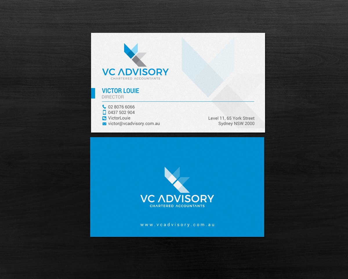 Visitenkarten-Design von chandrayaan.creative für VC Advisory Pty Ltd | Design #18684173