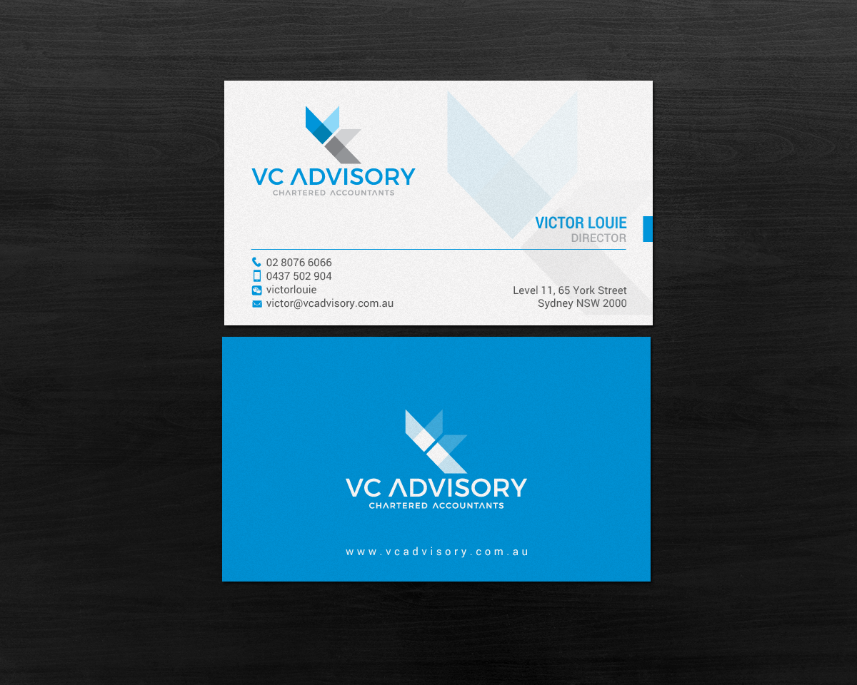 Visitenkarten-Design von chandrayaan.creative für VC Advisory Pty Ltd | Design #18694859