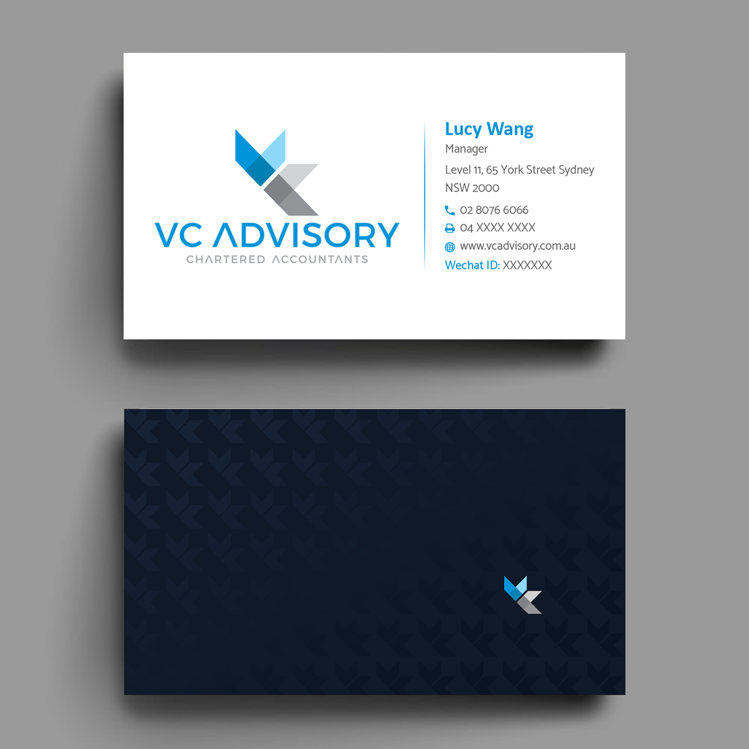 Business Card Design by alex_etel for VC Advisory Pty Ltd | Design #18667200