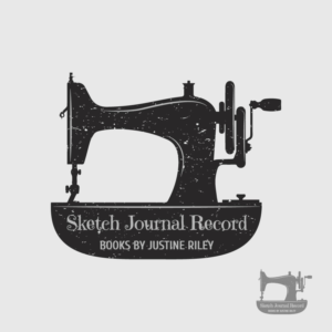 Sketch-Journal-Record (1st line)    Books by Justine Riley  (2nd line) | Logo Design by Ronelogo
