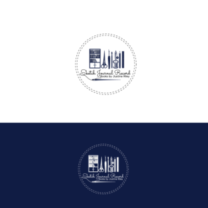 Sketch-Journal-Record (1st line)    Books by Justine Riley  (2nd line) | Logo Design by sankar999