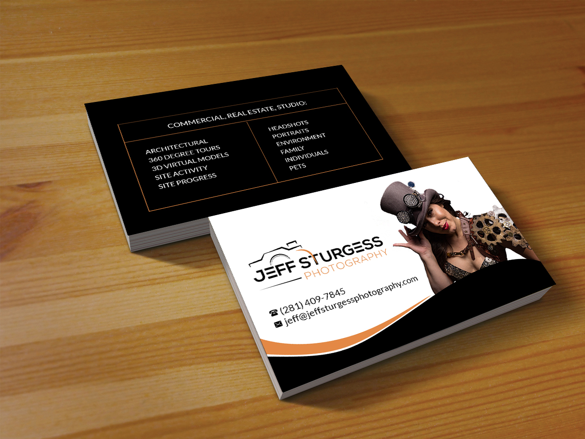 Business Card Design by Creations Box 2015 for Jeff Sturgess Photography LLC | Design #18675800